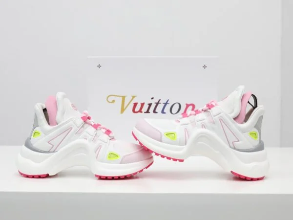 Giày Louis Vuitton Archlight White And Pink Like Auth