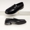 Giày Louis Vuitton đế cao họa tiết logo chìm màu đen Like Auth
