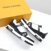 Giày Louis Vuitton LV Trainer họa tiết hoa đen Like Auth