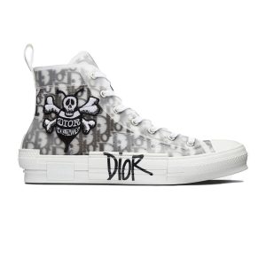 Giày Dior B23 High Dior Oblique Shawn Bee Embroidery Like Auth
