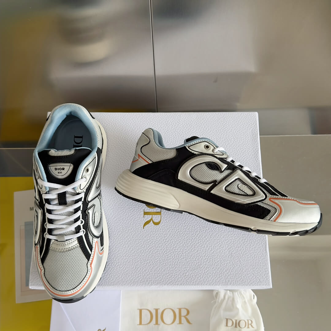 Giay Dior B30 Sneaker Silver Deep Gray Like Auth 5