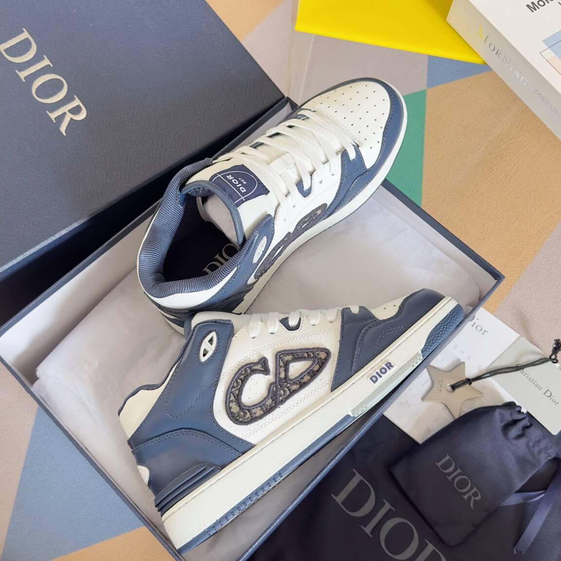 Giày Dior B57 Mid Top Navy Blue And White Like Auth